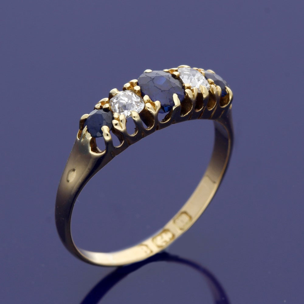 Victorian 18ct Yellow Gold Gemstone Vintage Ring