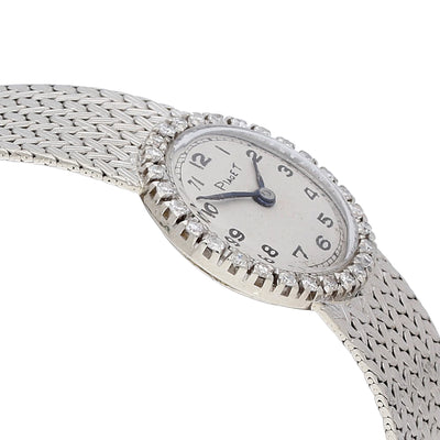 Ladies Piaget Vintage Manual Diamond Set 18ct White Gold Cocktail  Watch