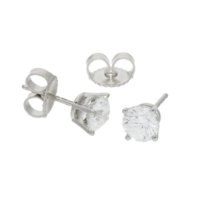18ct White Gold Laboratory-Grown Diamond Stud Earrings 1.44ct