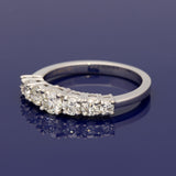 18ct White Gold 0.78ct Total Diamond Graduated 7 Stone Ring