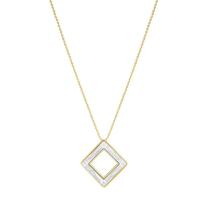 Lalique Losange Bacchantes Necklace Clear Crystal & 18k 10780500