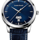 Louis Erard Heritage Quartz Day-Date Blue Dial 40mm 15920AA05.BEP102