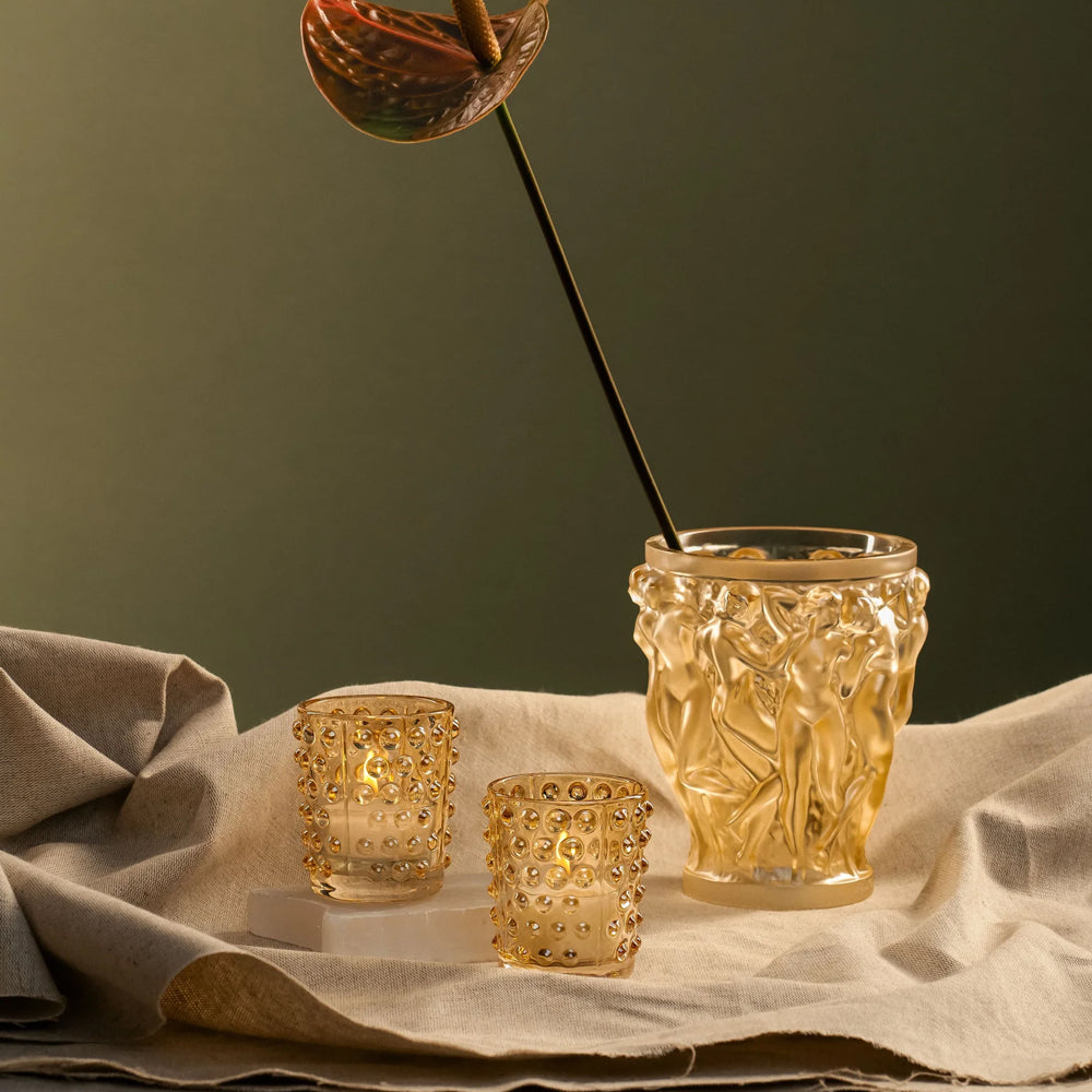 Lalique Mossi Votive - Gold Luster Crystal 10370000