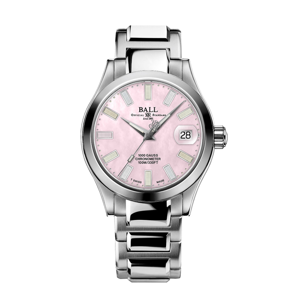 BALL Watch Engineer III Marvelight Ltd Ed 36mm Pink Dial Rainbow Tubes NL9616C-S1C-PKR