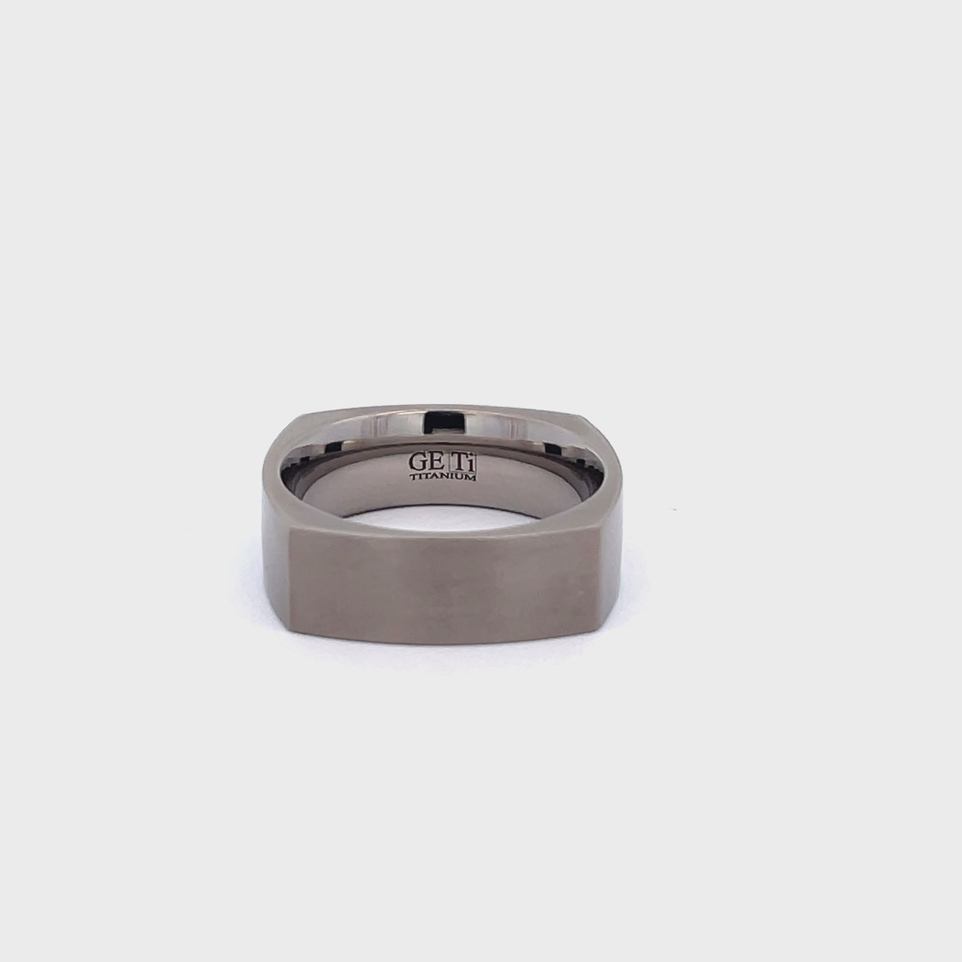 7mm Titanium Gent's Angled Ring Size R