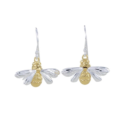 Reeves & Reeves Silver & Gold Queen Bee Earrings BB201EAS