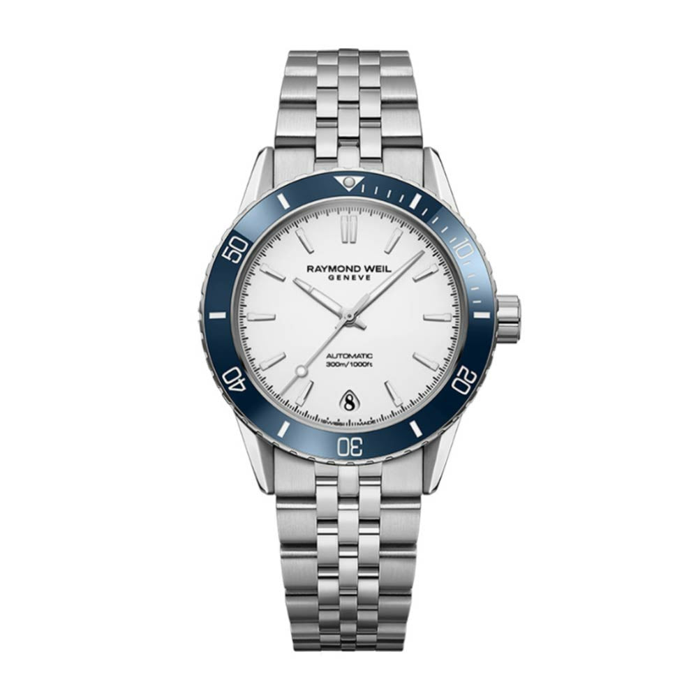Raymond Weil Freelancer 36mm White Dial Bracelet Watch 2755-ST3-30001