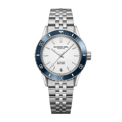 Raymond Weil Freelancer 36mm White Dial Bracelet Watch 2755-ST3-30001