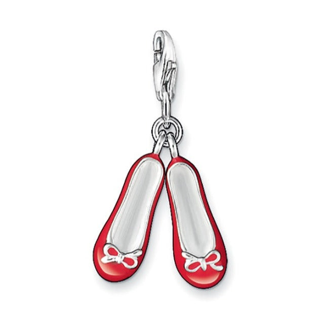 Thomas Sabo Red Ballet Shoes Silver Charm 0618