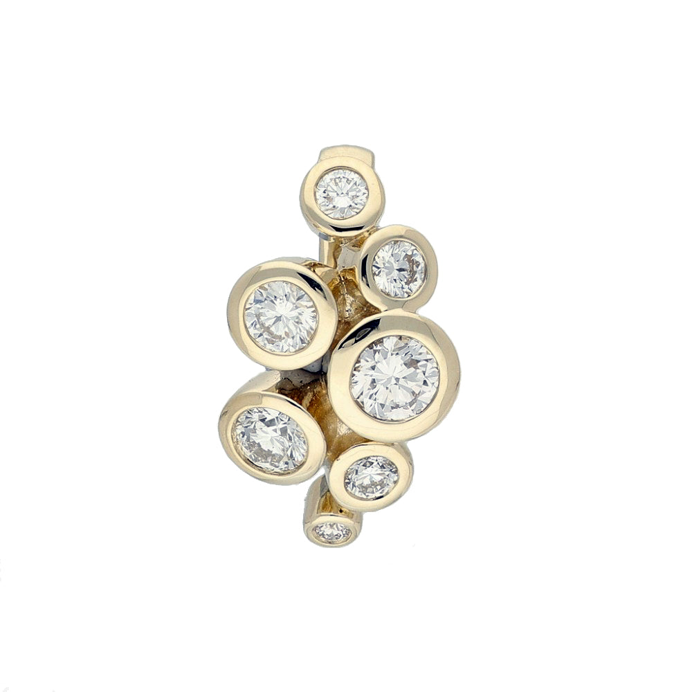 9ct Yellow Gold 0.50ct Diamond Bubble Pendant