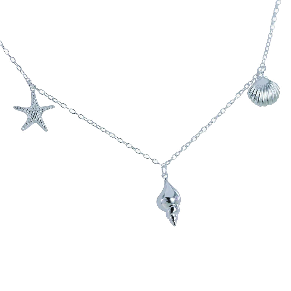 Reeves & Reeves Silver Rock Pool Charm Necklace JC28