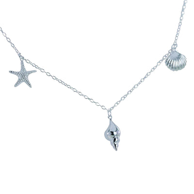 Reeves & Reeves Silver Rock Pool Charm Necklace JC28