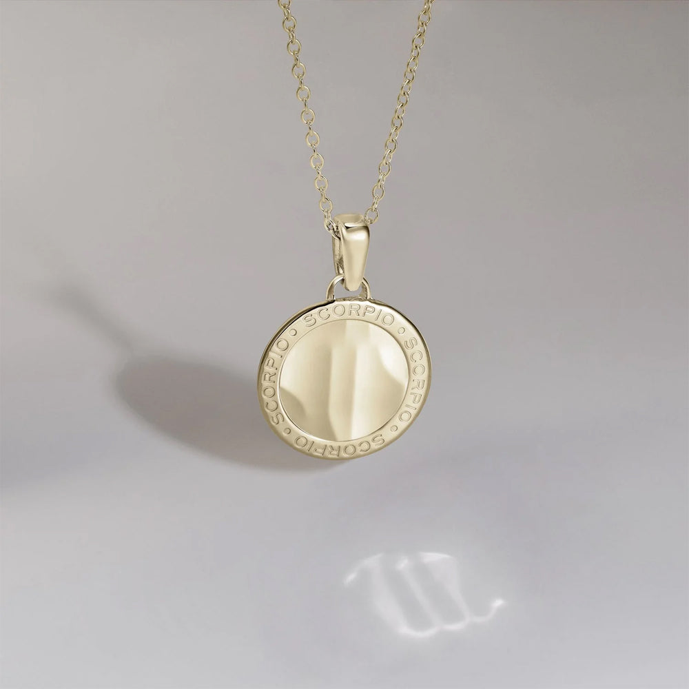 886 The Royal Mint - 886 Caustic Scorpio Pendant with Chain in 9ct Yellow Gold