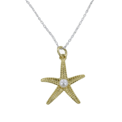 Reeves & Reeves Silver Starfish Pearl Necklace JC53