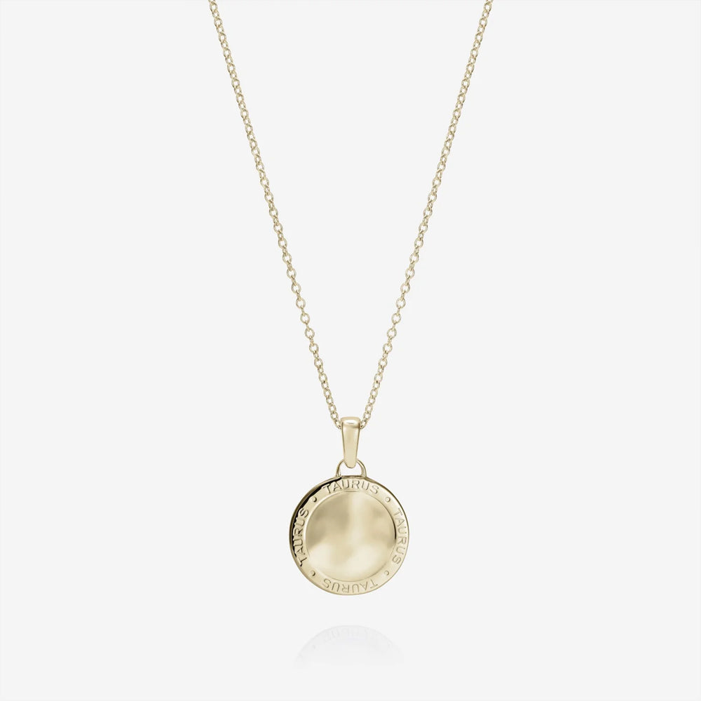 886 The Royal Mint - 886 Caustic Taurus Pendant with Chain in 9ct Yellow Gold