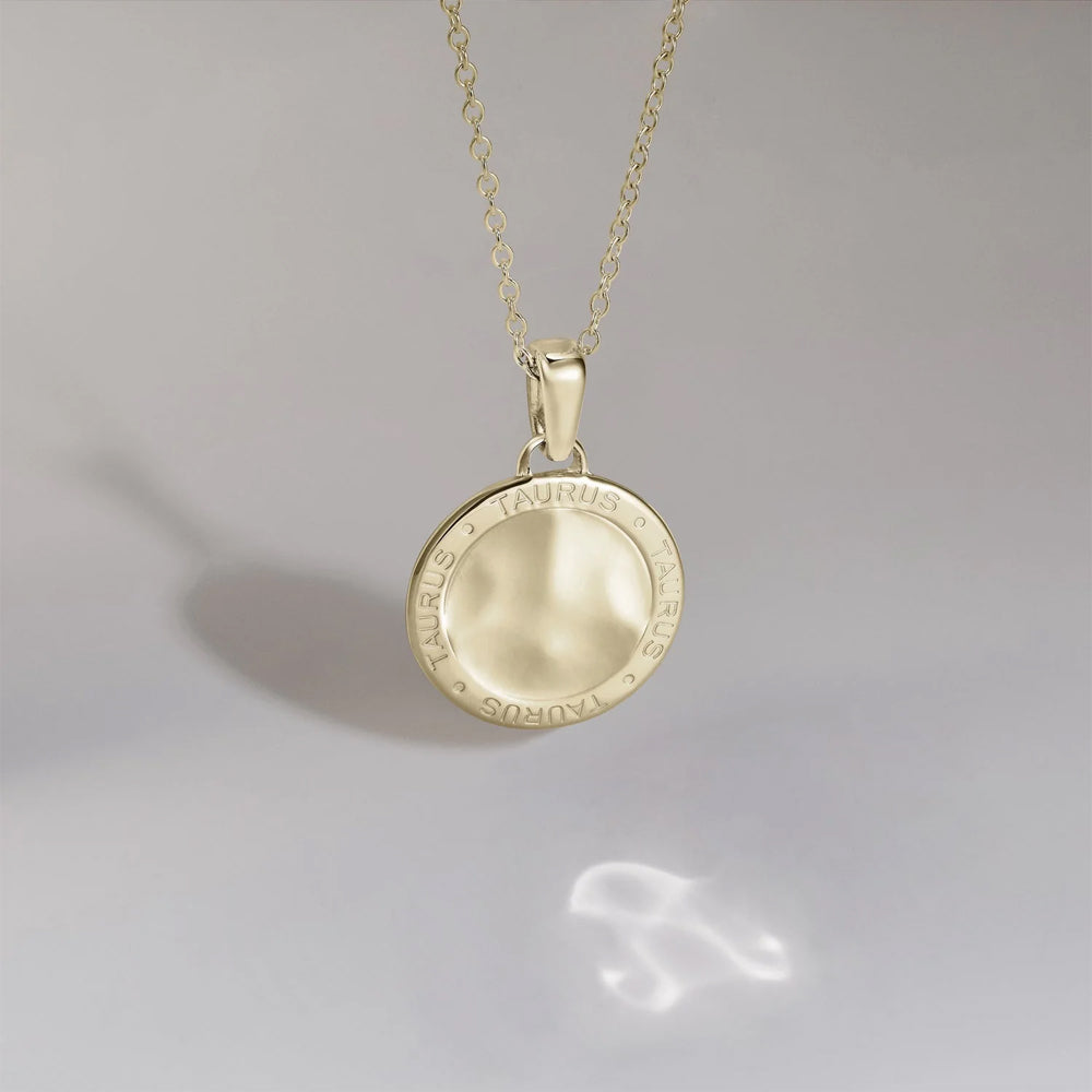 886 The Royal Mint - 886 Caustic Taurus Pendant with Chain in 9ct Yellow Gold