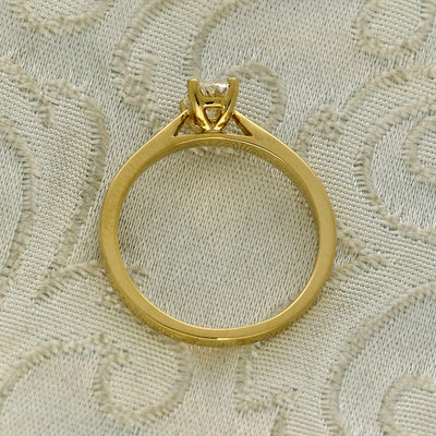 18ct Yellow Gold Certificated 0.50ct Oval Diamond Solitaire Ring
