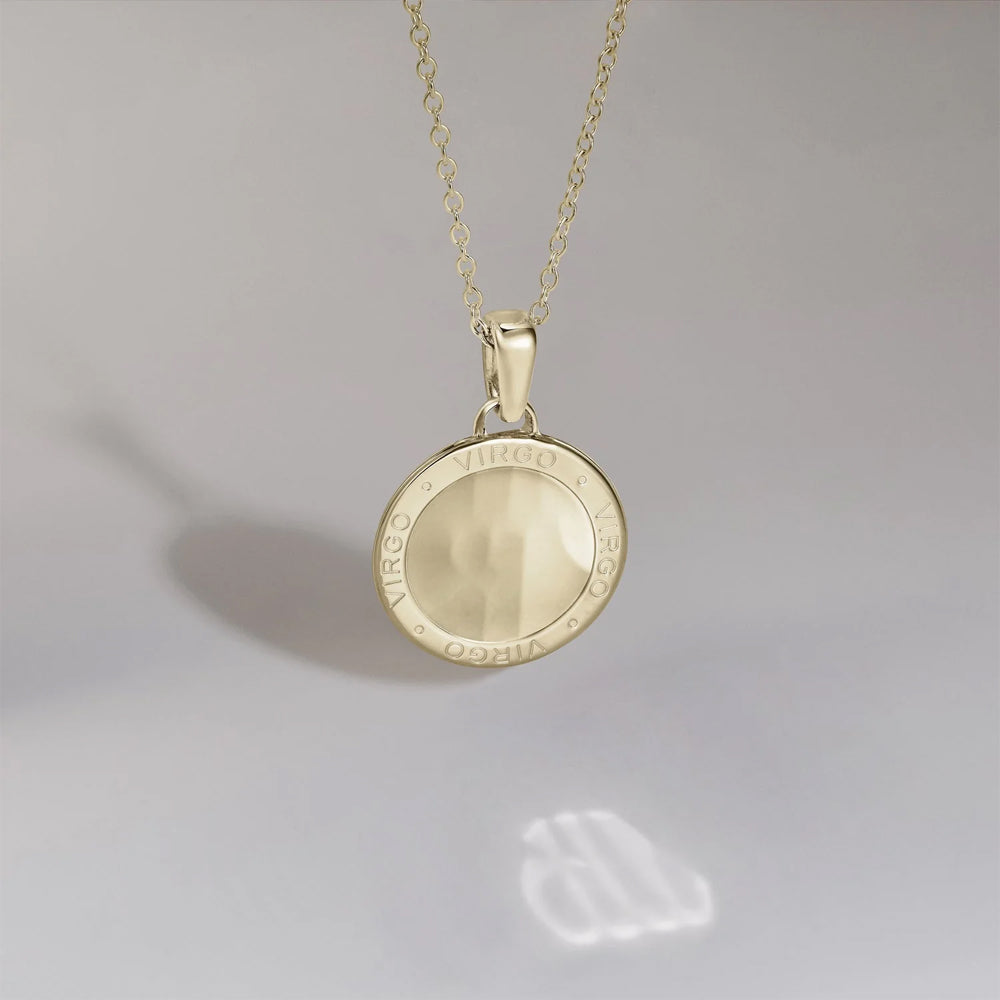 886 The Royal Mint - 886 Caustic Virgo Pendant with Chain in 9ct Yellow Gold