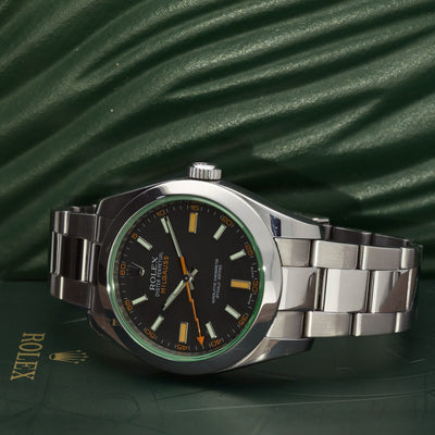 Pre-owned Rolex Milgauss 116400GV 2009 Watch