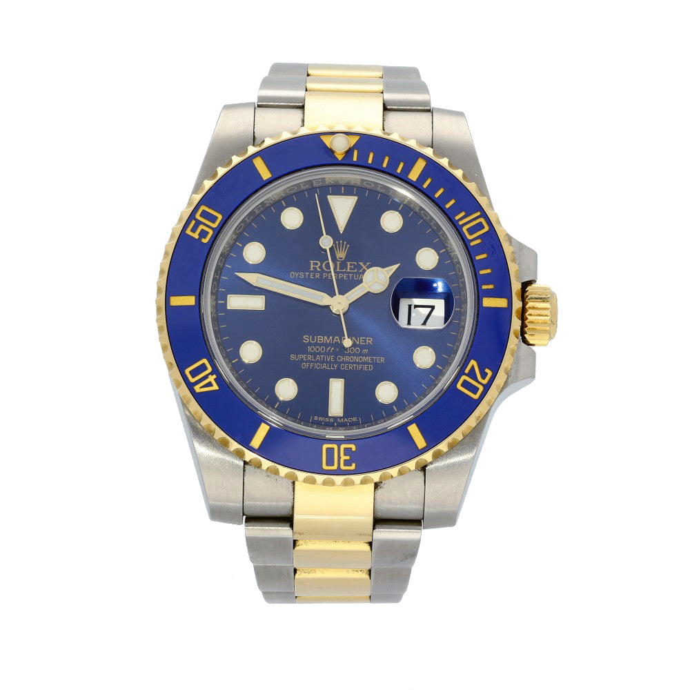 Pre-owned Rolex Submariner 116613lb 2016 Watch