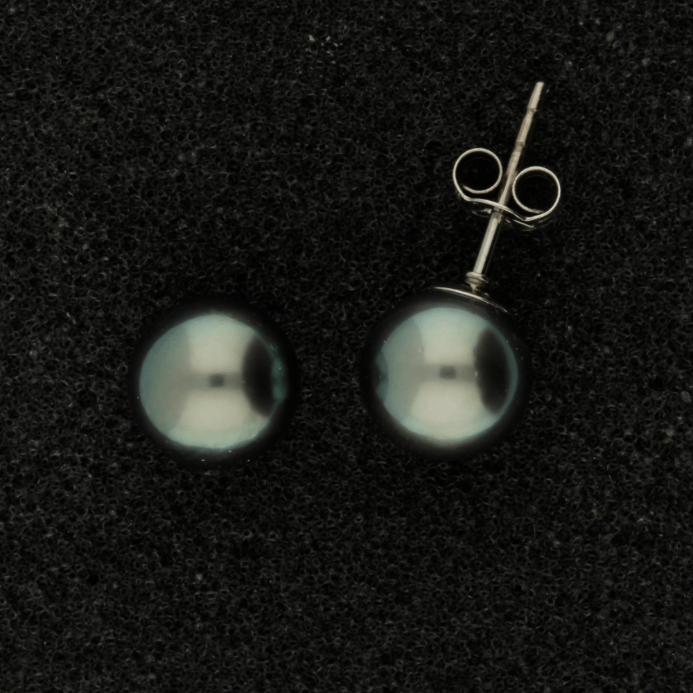 8.5-9mm Tahitian Pearl Stud 18ct Earrings