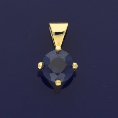 18ct Yellow Gold 0.67ct Sapphire Solitaire Pendant