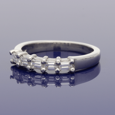 Platinum Diamond Baguette 5-Stone Ring