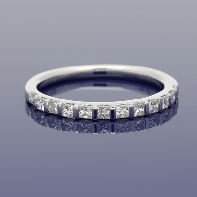 18ct White Gold Princess Cut Diamond Eternity Ring - GoldArts
