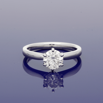Platinum 1.17ct Round Brilliant Cut Diamond Solitaire Engagement Ring