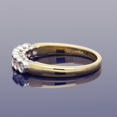 18ct Yellow Gold Diamond Rub-over Eternity Ring
