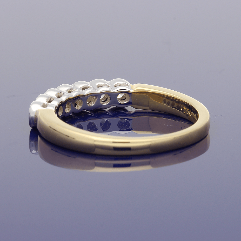 18ct Yellow Gold Diamond Rub-over Eternity Ring