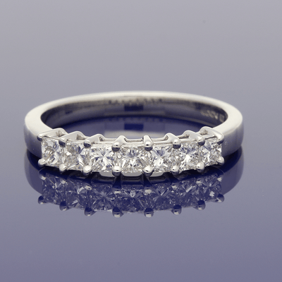 Platinum Princess Cut Diamond 7-Stone Ring