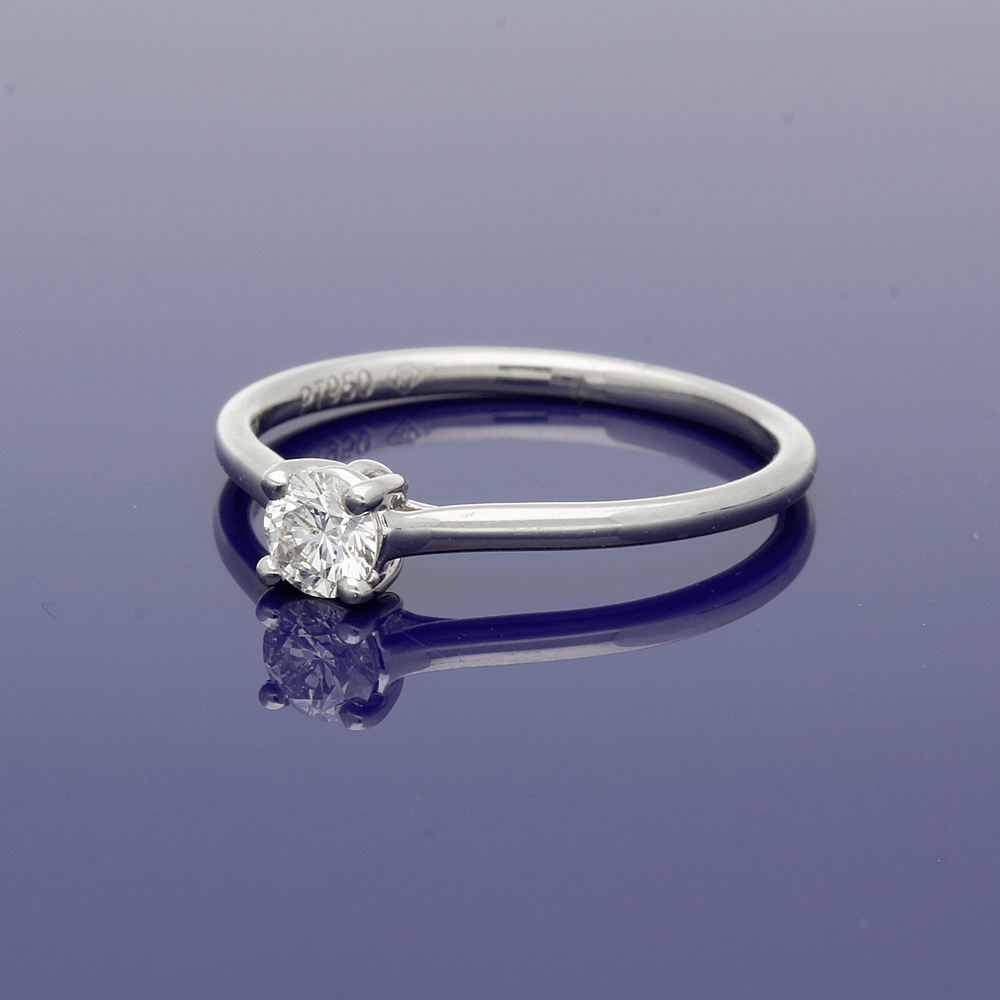 Platinum Diamond 0.41ct Solitaire Engagement Ring