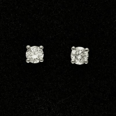18ct White Gold 0.50ct Diamond Stud Earrings - GoldArts