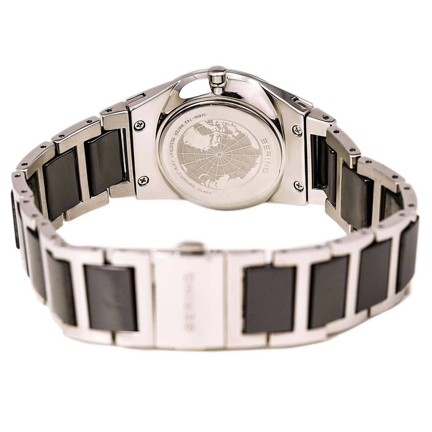 Ladies Bering 30mm 2 Tone Ceramic And Stainless Steel Quartz Bracelet Watch, 32430-742
