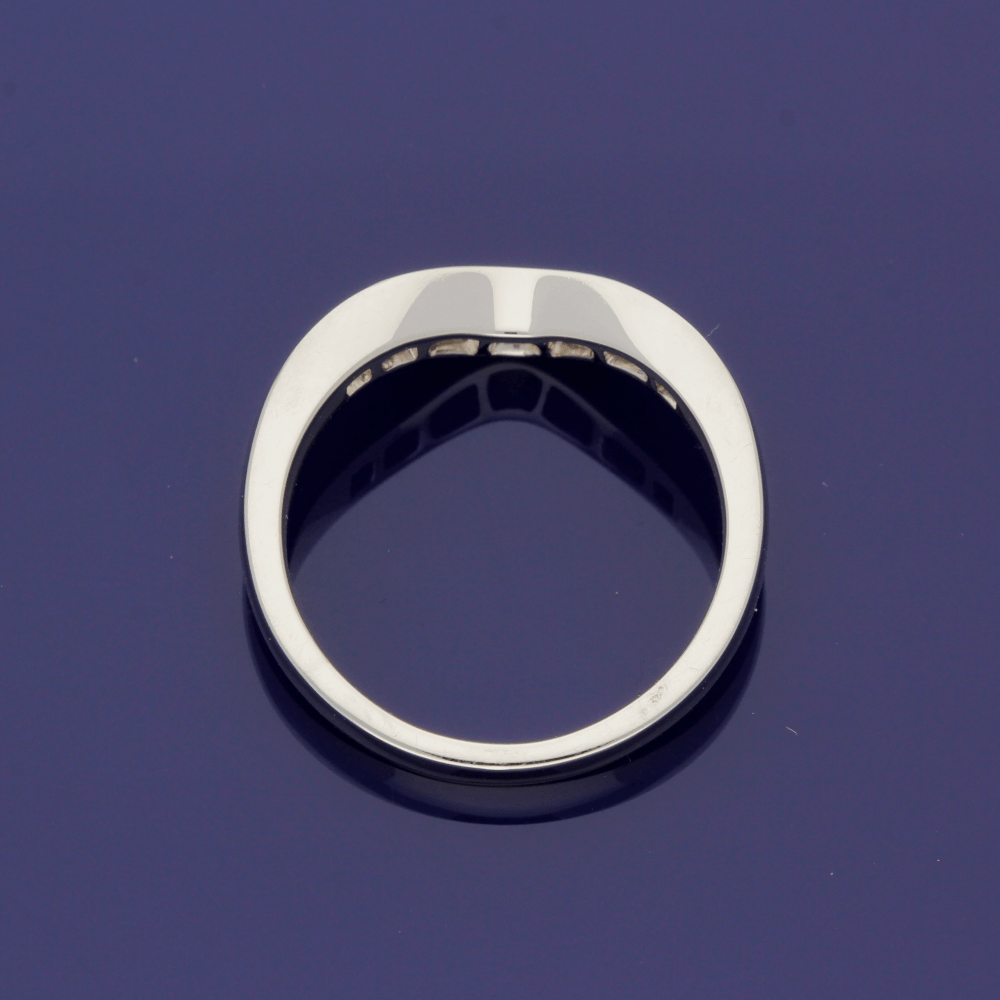 Platinum Baguette Diamond Shaped Eternity Ring