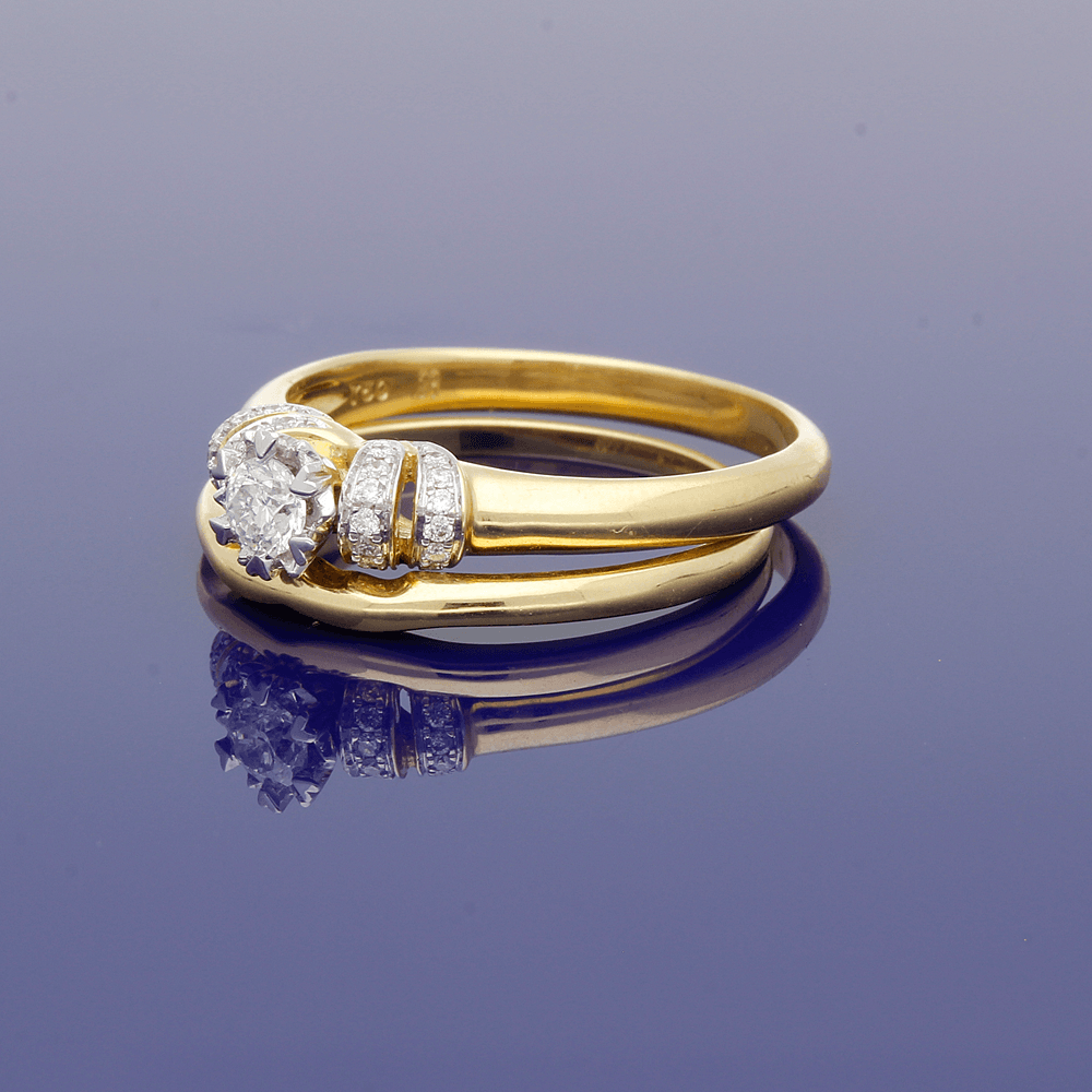 18ct Yellow Gold Diamond Bridal Set