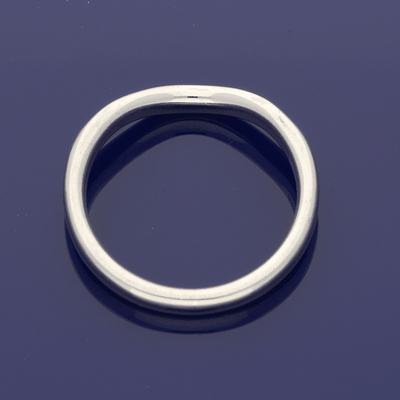 18ct White Gold Diamond Curve Shaped Eternity Ring - GoldArts