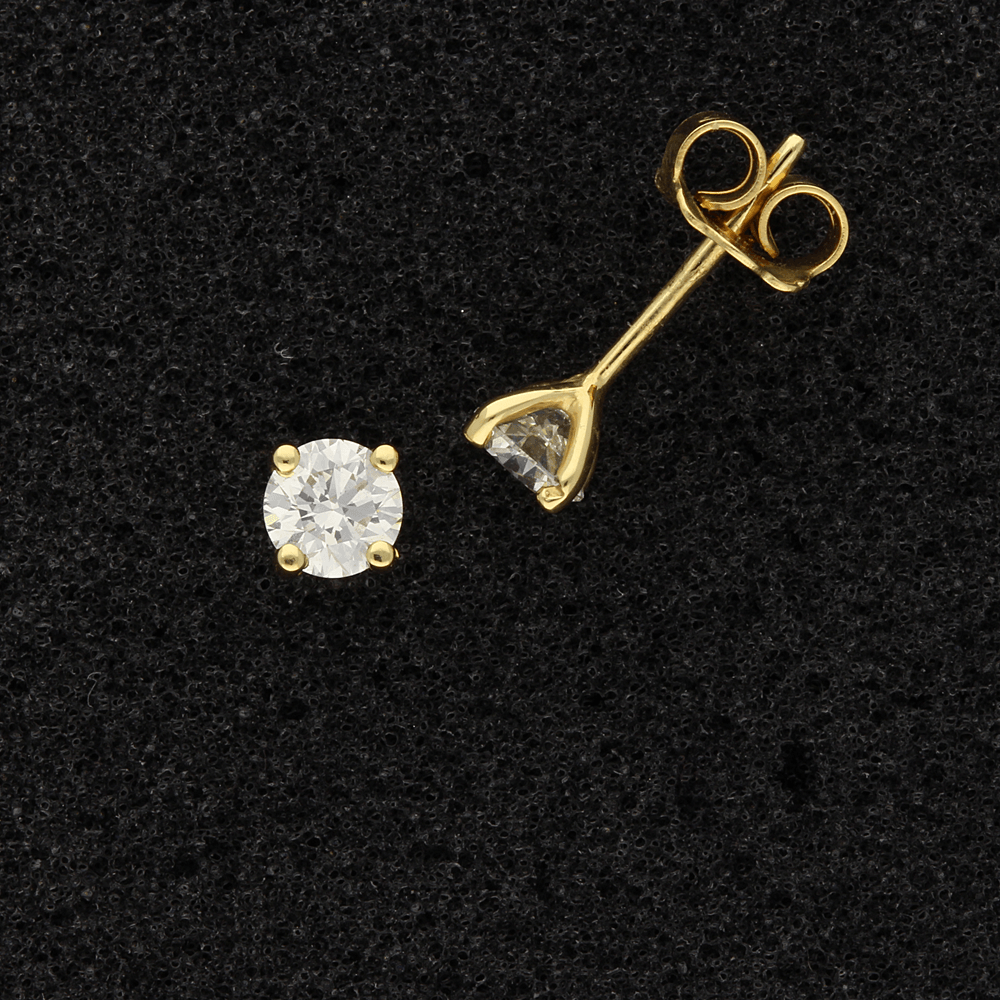 18ct Yellow Gold Diamond 0.77ct Stud Earrings