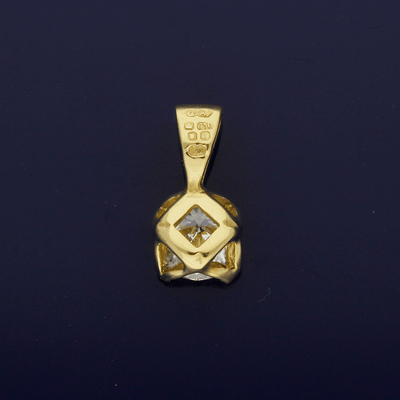 18ct Yellow Gold 0.38ct Diamond Solitaire Pendant