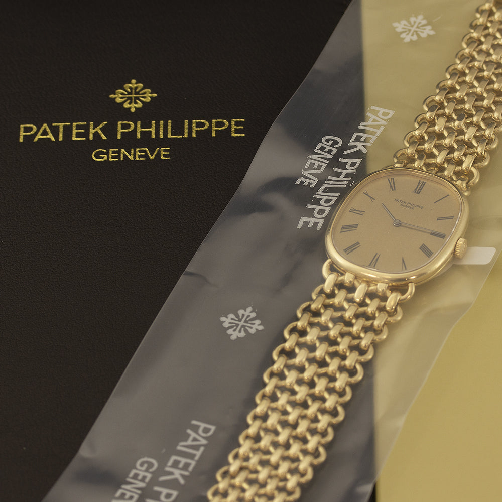 Pre-owned Gentlemen's Patek Philippe Golden Ellipse 18ct Yellow Gold Manual Wind Bracelet Watch, 3848/1J