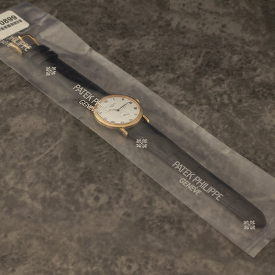 Pre-owned Gentlemen's Patek Philippe Calatrava 18ct Rose Gold Manual Wind Leather Strap Watch, 3919R