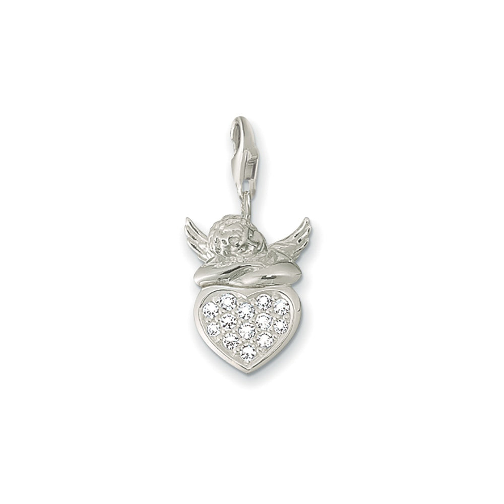 Thomas Sabo Silver Angel & Zirconia Heart Charm 0283-051-14