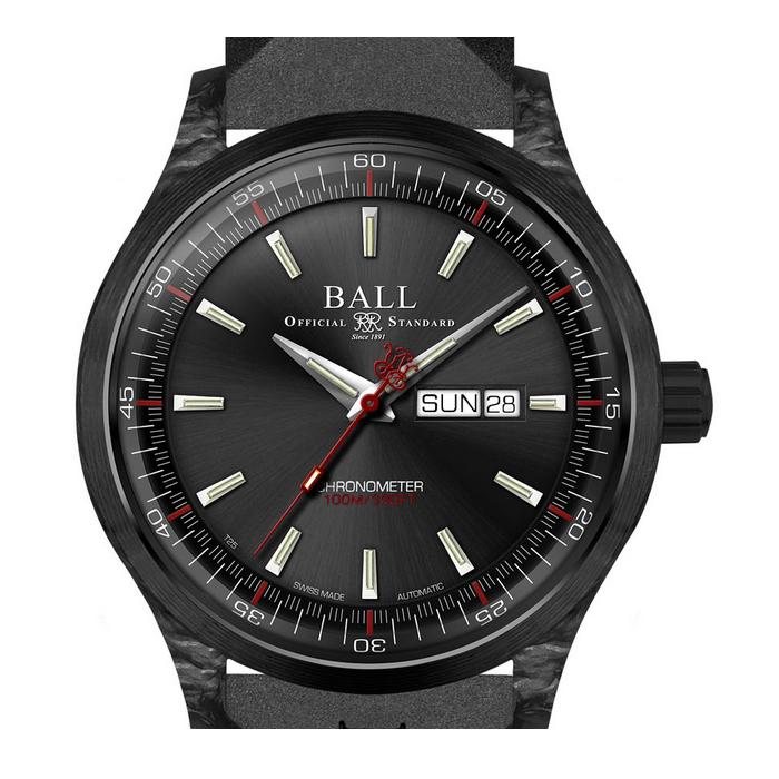 BALL Watch Engineer II, Volcano Chronometer Automatic Rubber Strap Watch, NM3060C-PCJ-GY