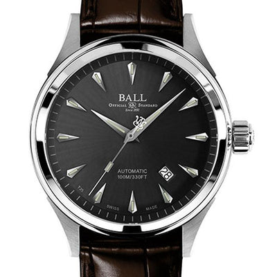 Ball Watch Fireman Racer Classic Automatic Stainless Steel Leather Strap Watch, NM2288C-LJ-GY