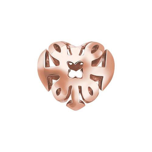 Thomas Sabo Sterling Silver Karma Bead Special Edition Rose Gold Plated Heart