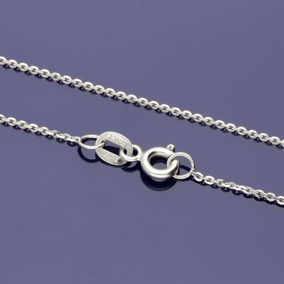 18ct White Gold Graduated Diamond Oval Necklace - GoldArts