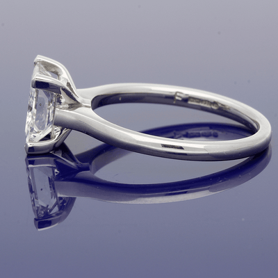 Platinum Certificated 2.05ct Princess Cut Diamond Solitaire Engagement Ring
