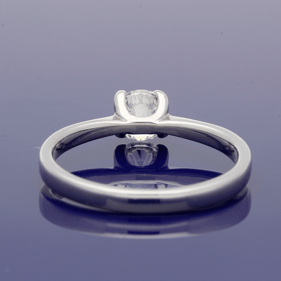 Platinum 0.50ct Certificated Round Brilliant Cut Diamond Solitaire Ring 