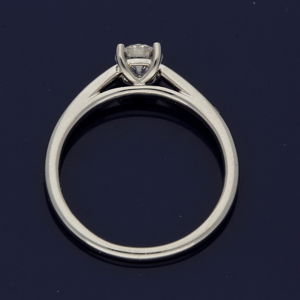Platinum 0.50ct Certificated Round Brilliant Cut Diamond Solitaire Engagement Ring